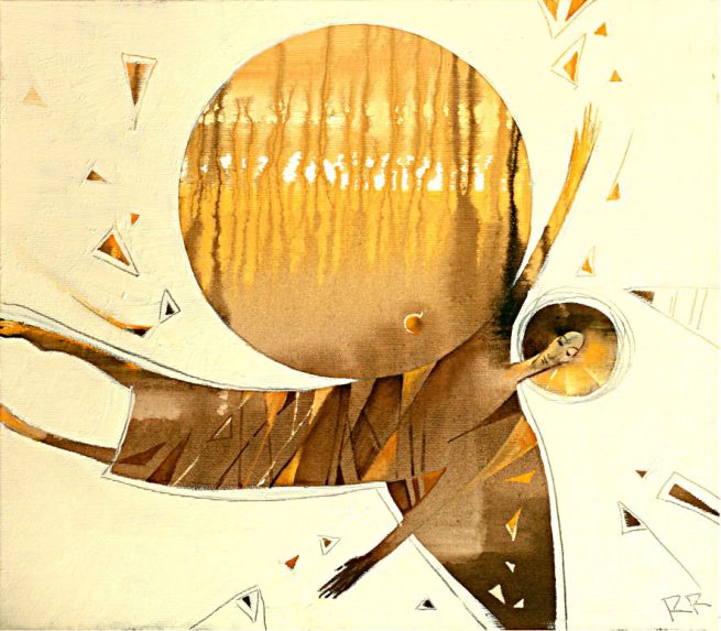 Bis morgen, Öl/Leinwand