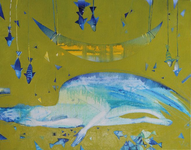 Öl/Leinwand Ich träumte vom Meer