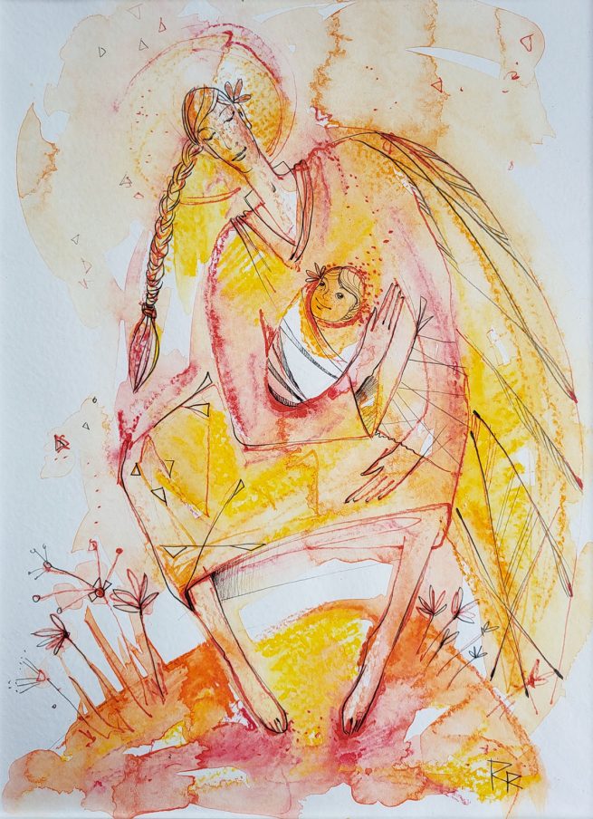 Mutterschaft, Zeichnung